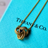 TIFFANY &Co ティファニー ツイストノットネックレス サファイア