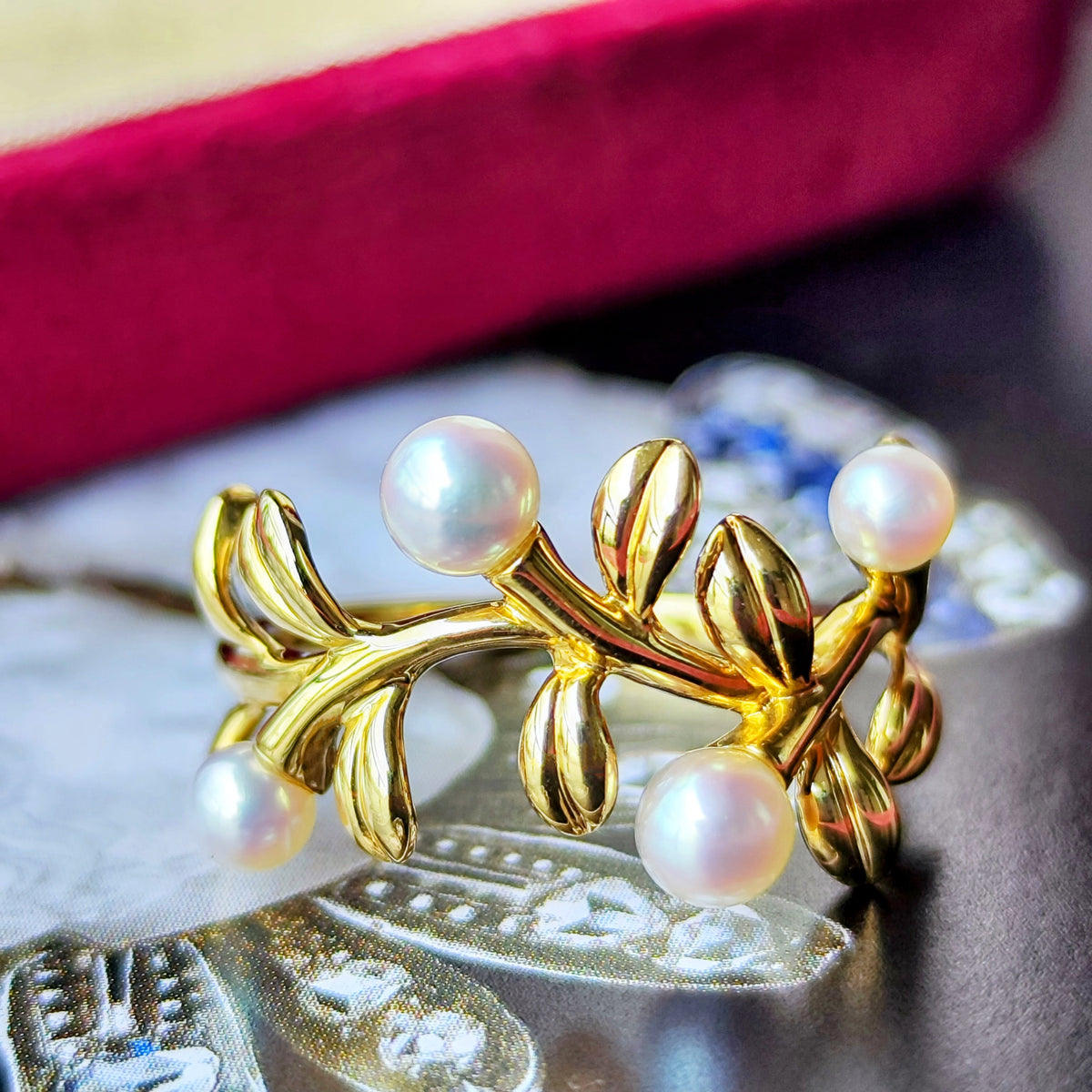 MIKIMOTO ミキモト あこや真珠 18金リング