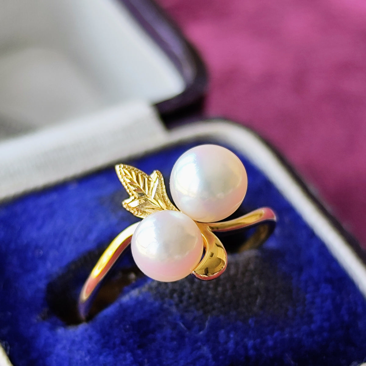 新品同様♡MIKIMOTO♡ミキモト♡絶品アコヤ真珠♡リボンブローチ