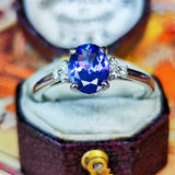 天然タンザナイト 天然ダイヤモンド リング