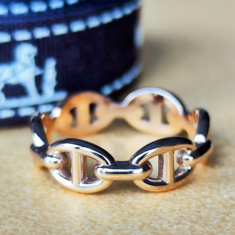 HERMES エルメス シェーヌダンクル アンシェネ 18金PG 52