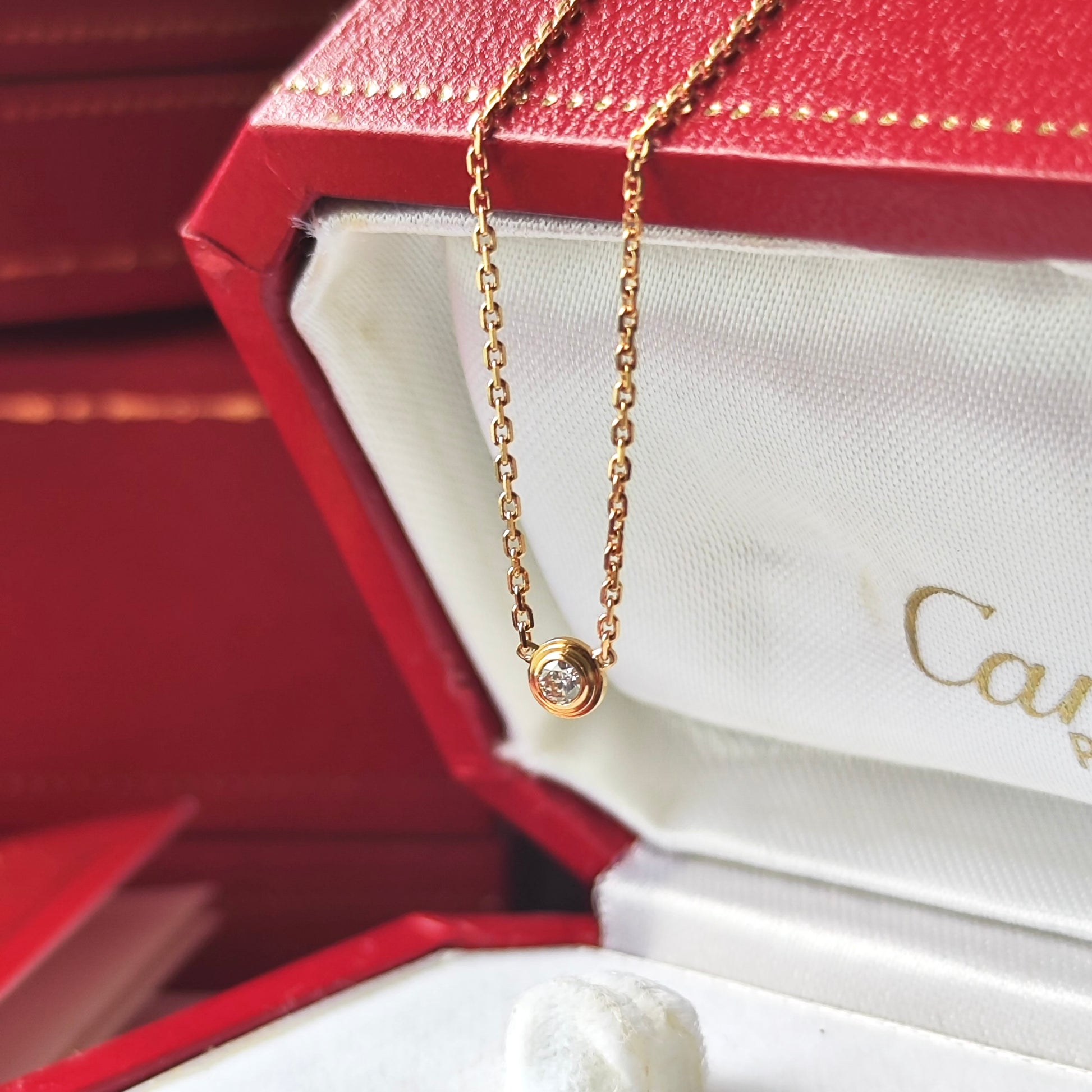 Cartier カルティエ ダムールネックレス XS 18金PG
