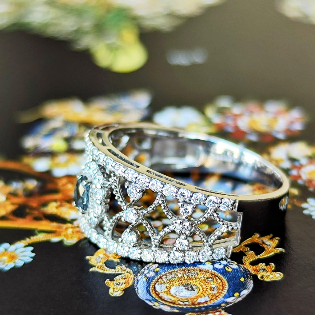 天然アレキサンドライト 天然ダイヤモンド リング