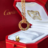 Cartier カルティエ ラブサークル ネックレス ダイヤモンド ピンクサファイア