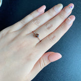 天然アンダリュサイト 天然ダイヤモンド リング