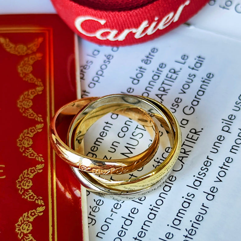 Cartier カルティエ トリニティ 18金スリーカラー 51