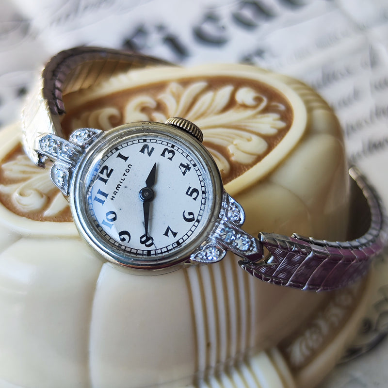【OH済み】HAMILTON ハミルトン 1950年代 ダイヤモンド 手巻き腕時計
