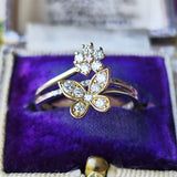 天然ダイヤモンド バタフライモチーフ リング