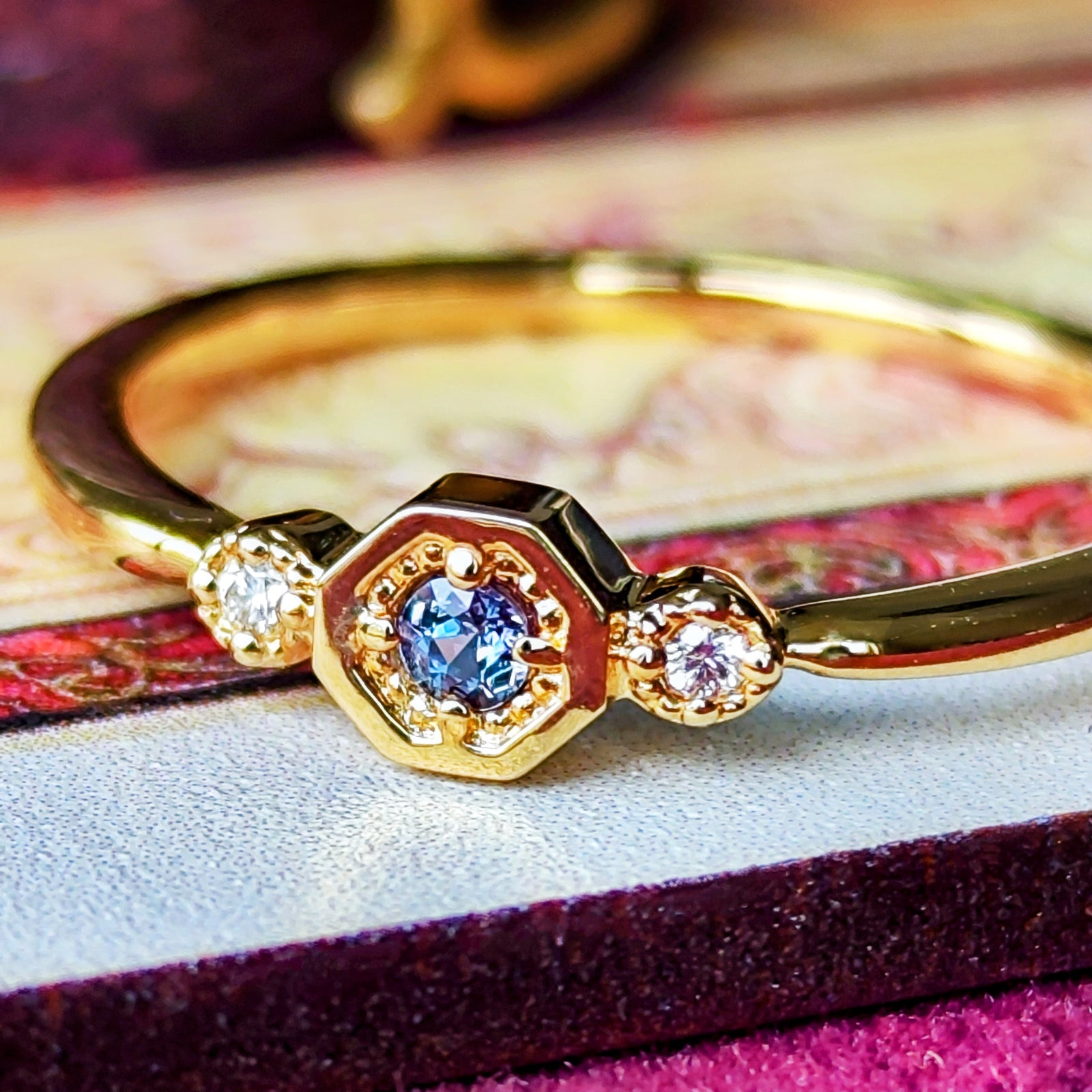 天然石リング　アレキサンドライト アレキサンドライト 大粒 0.82ct】天然アレキサンドライト 天然