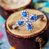 天然アウイナイト 天然ダイヤモンド プラチナリング