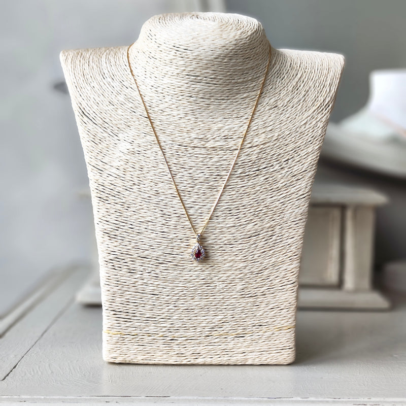 【ビルマ産】天然ルビー 天然ダイヤモンド ネックレス GIA