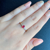 【非加熱 ピジョンブラッド】天然ルビー 天然ダイヤモンド リング