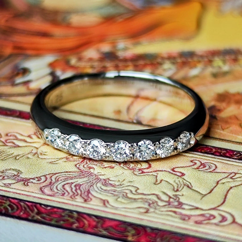 MIKIMOTO ミキモト 天然ダイヤモンド ハーフエタニティリング