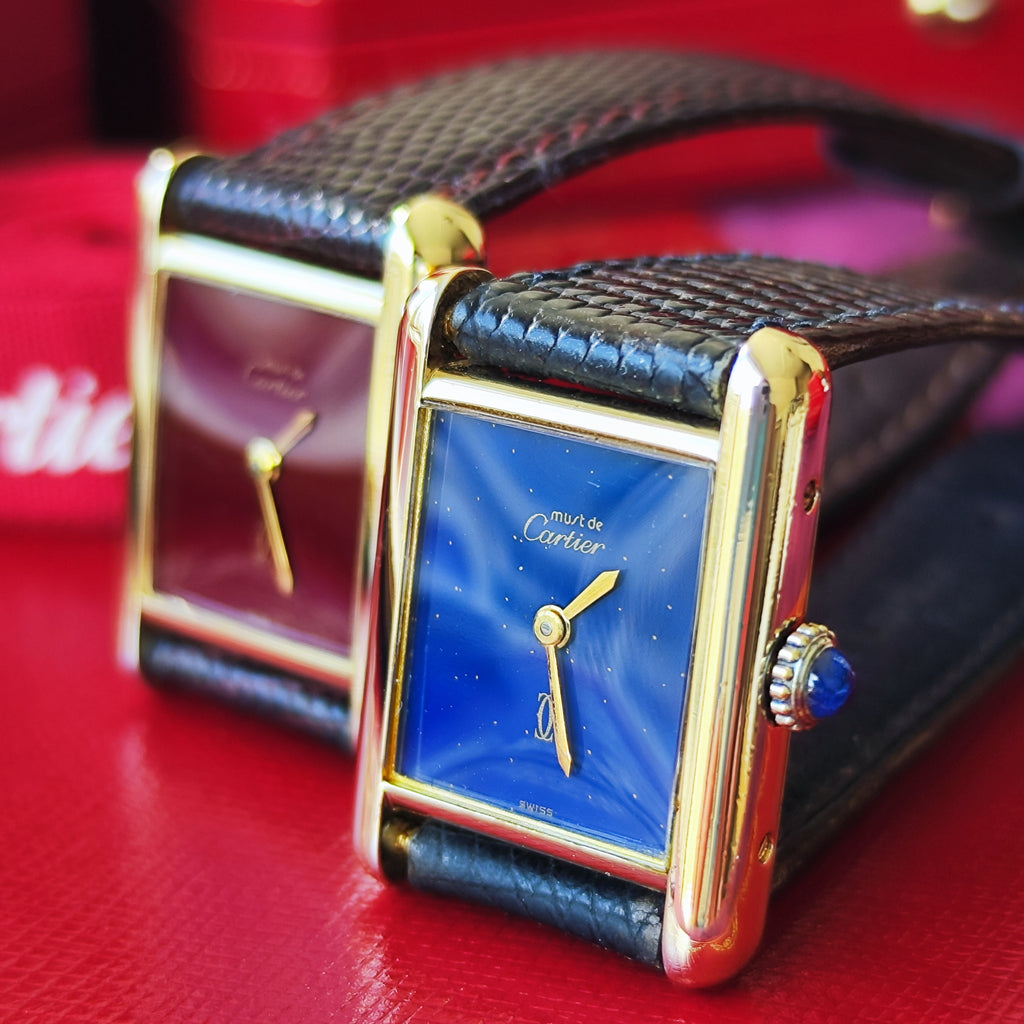【OH済み】Cartier カルティエ マストタンク ボルドー文字盤 手巻き腕時計