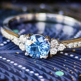 【カンチャナブリ産】天然サファイア 天然ダイヤモンド リング