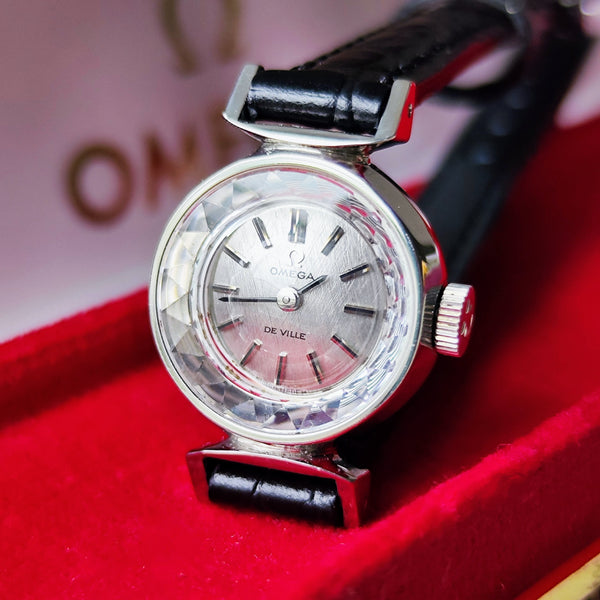 【OH済み】OMEGA オメガ DE VILLE デビル 手巻き腕時計 カットガラス