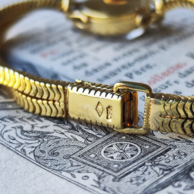 【OH済み】JAEGER LE COULTRE ジャガー・ルクルト バックワインド 金無垢時計