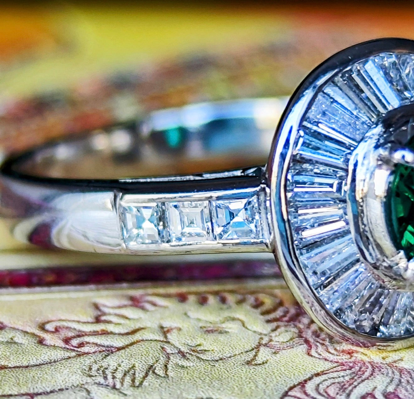 【ノンオイル ザンビア産】天然エメラルド 天然ダイヤモンド GIA プラチナリング