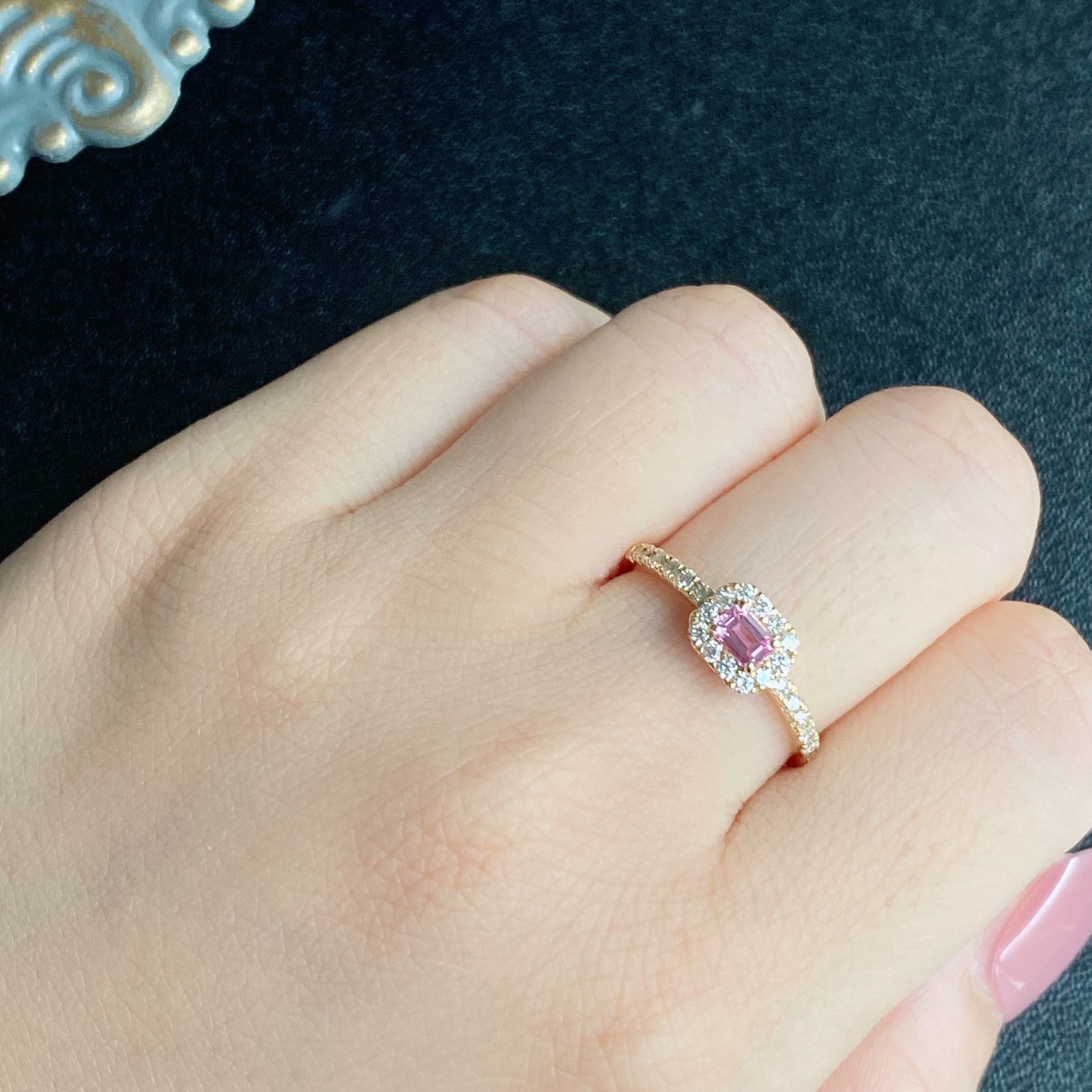 天然パパラチアサファイア 天然ダイヤモンド リング – Mico宝飾店