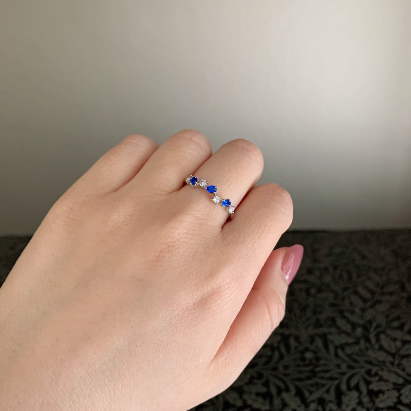 天然アウイナイト 天然ダイヤモンド プラチナリング