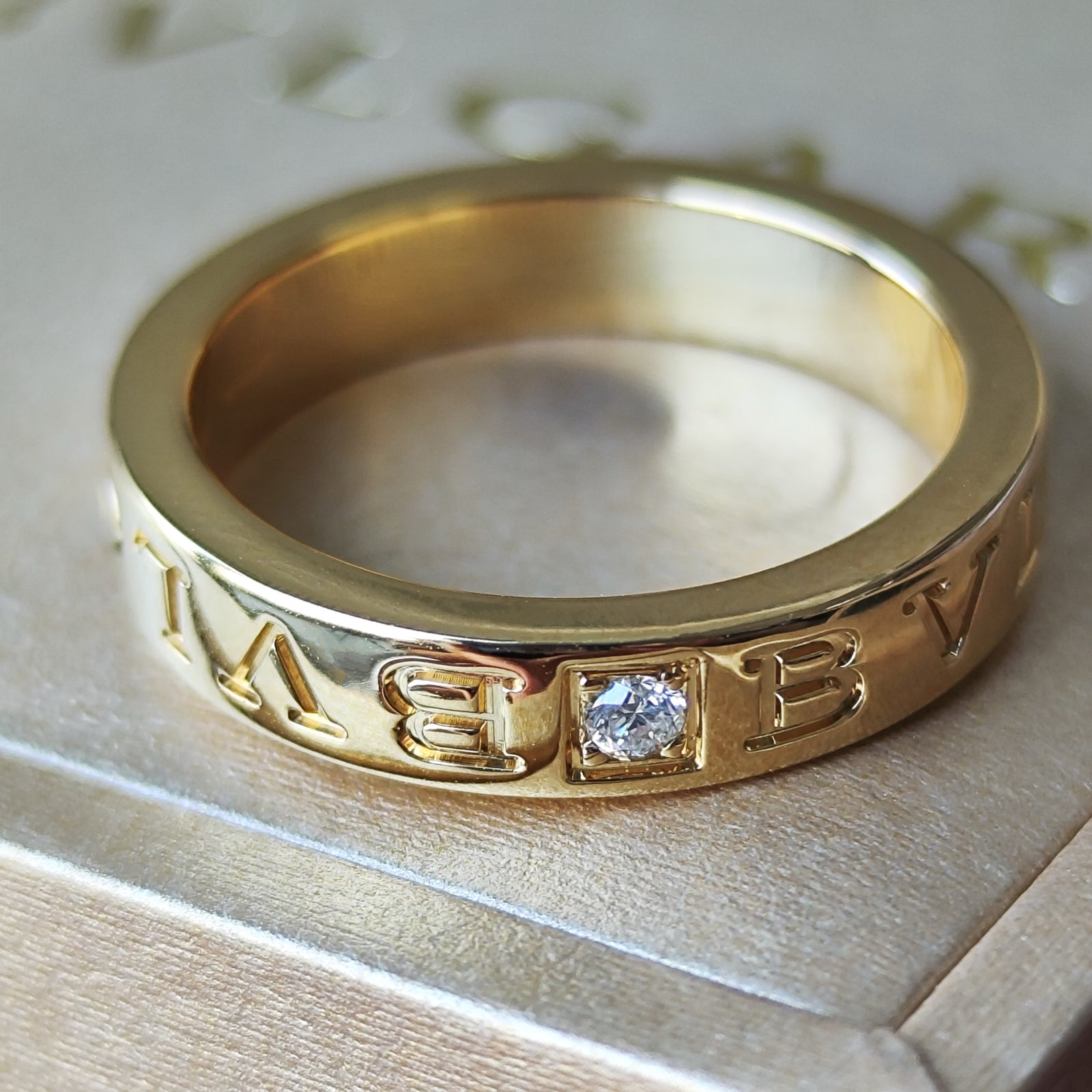 BVLGARI ゴールド ロゴリング BVLGARI ブルガリ ダブルロゴリング 18金YG 13号 – Mico宝飾店