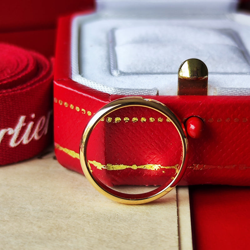 Cartier カルティエ  ウェデイング バンドリング ダイヤモンド 18金PG 8号