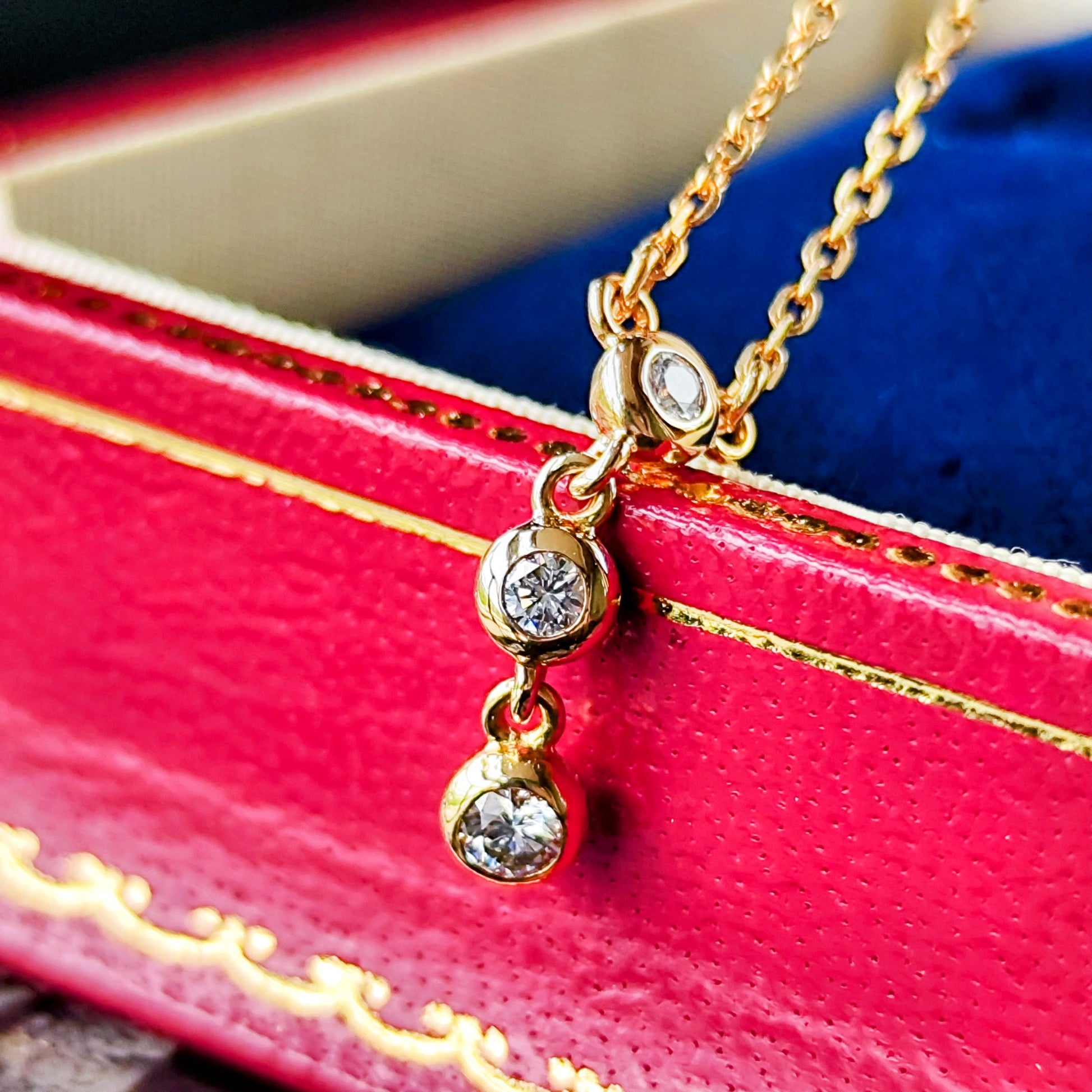 MIKIMOTO ミキモト ダイヤモンド スリーストーン ネックレス