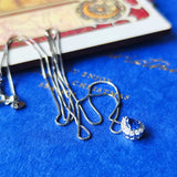 【コーンフラワー】天然サファイア 天然ダイヤモンド ネックレス