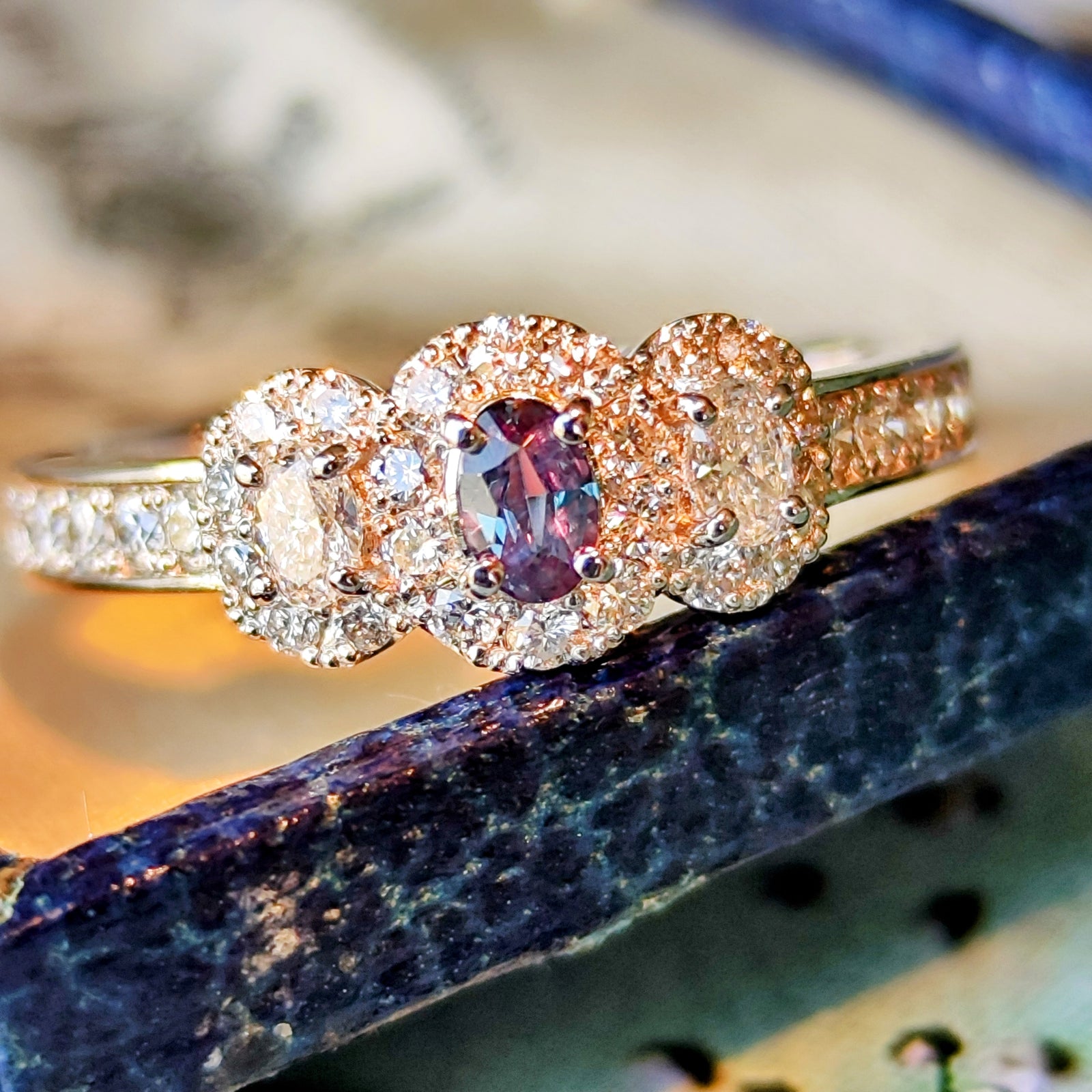 天然石　アレキサンドライト　ルース　天然石リング 天然アレキサンドライト 天然ダイヤモンド リング – Mico宝飾店