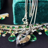 【ロシア産 ノンオイル】天然エメラルド 天然ダイヤモンド ネックレス GIA