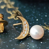 MIKIMOTO ミキモト あこや真珠 天然ダイヤモンド ブローチ