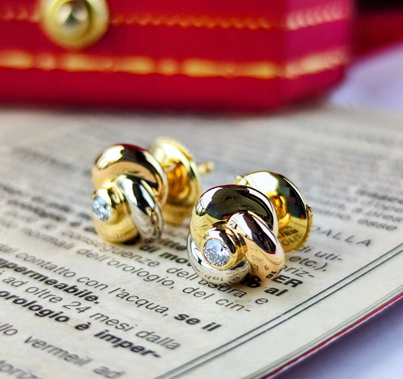 Cartier カルティエ トリニティピアス ダイヤモンド