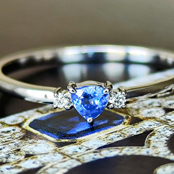 ☆レアストーン☆ 天然ベニトアイト ダイヤモンド リング 計0.147ct PT ベニトアイト – Mico宝飾店