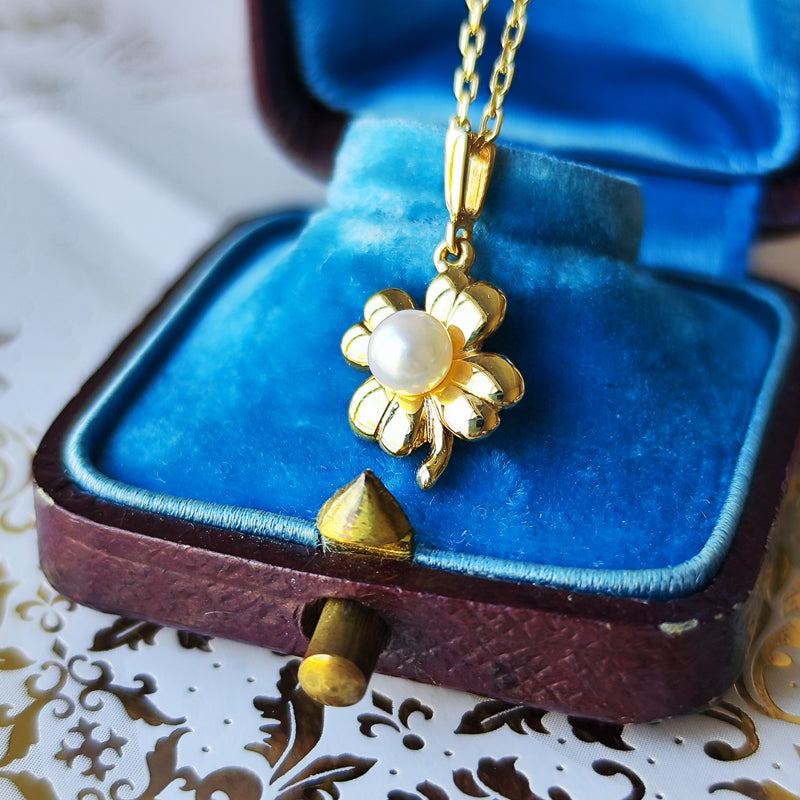 MIKIMOTO ミキモト あこや真珠 クローバー ネックレス