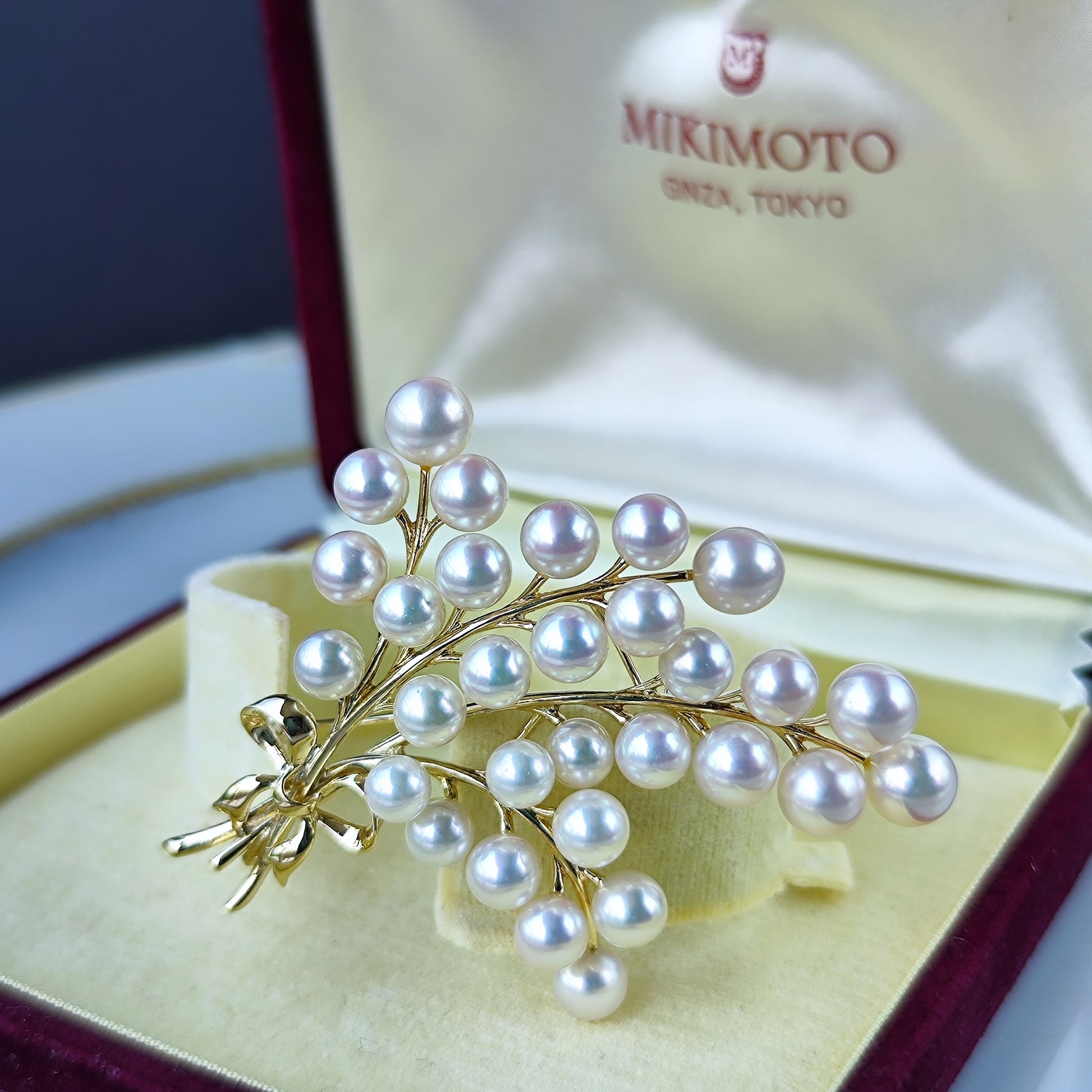 MIKIMOTO ミキモト あこや真珠 ヴィンテージブローチ