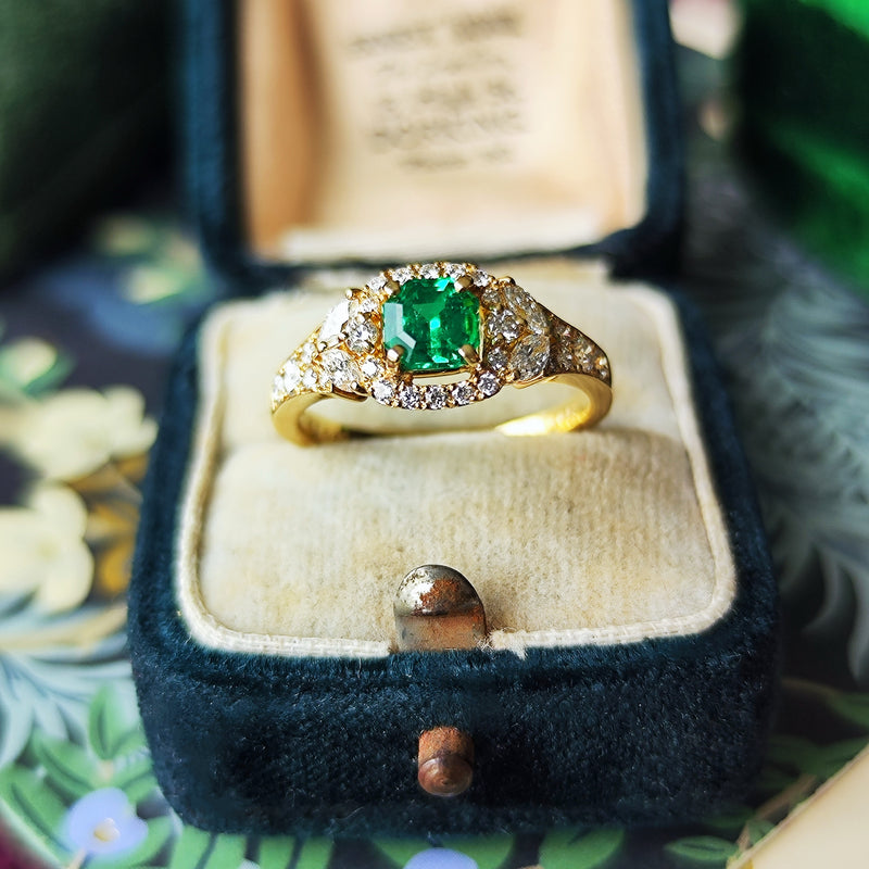 【コロンビア産】天然エメラルド 天然ダイヤモンド リング