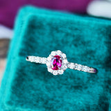 【非加熱 ピジョンブラッド】天然ルビー 天然ダイヤモンド リング