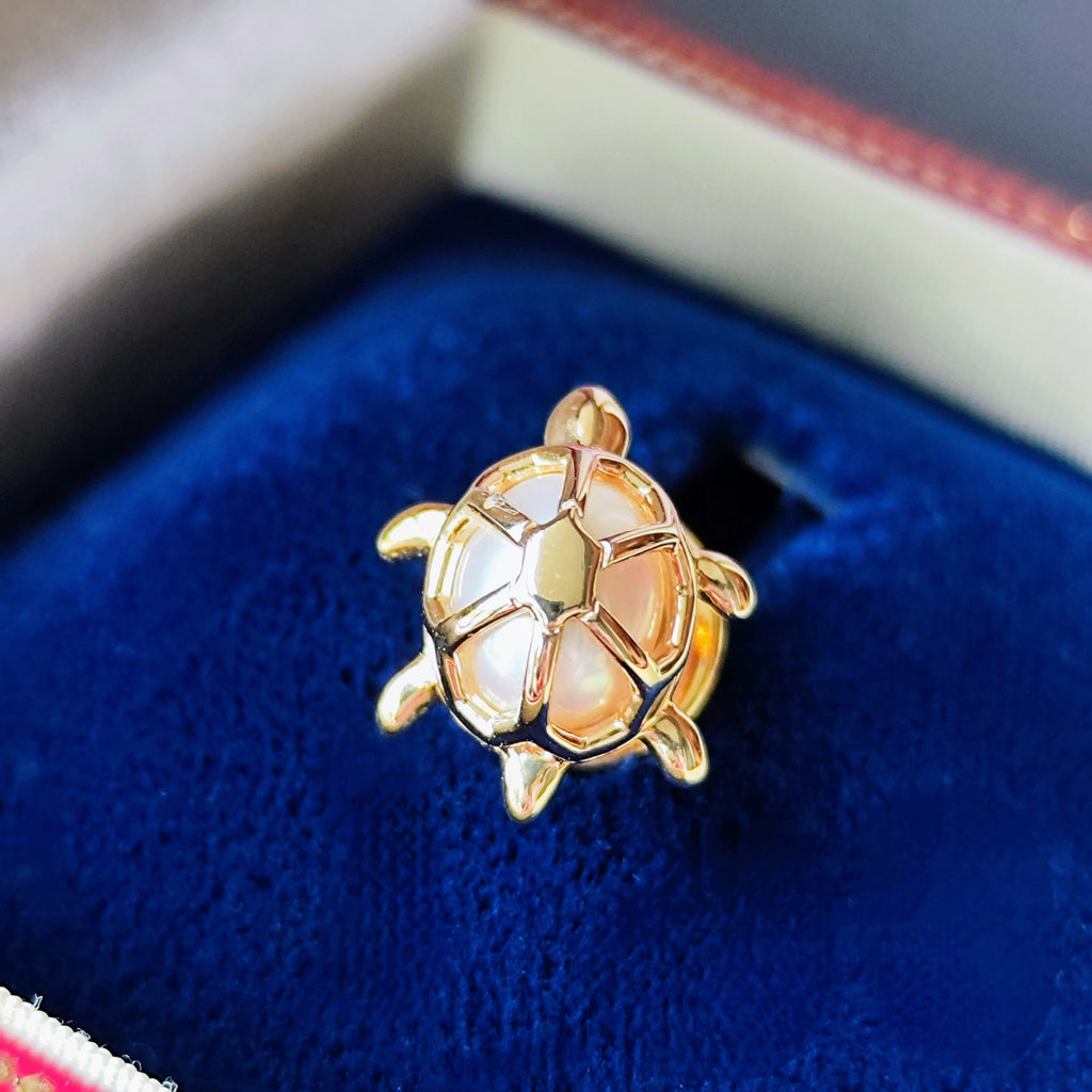 MIKIMOTO ミキモト あこや真珠 亀のブローチ