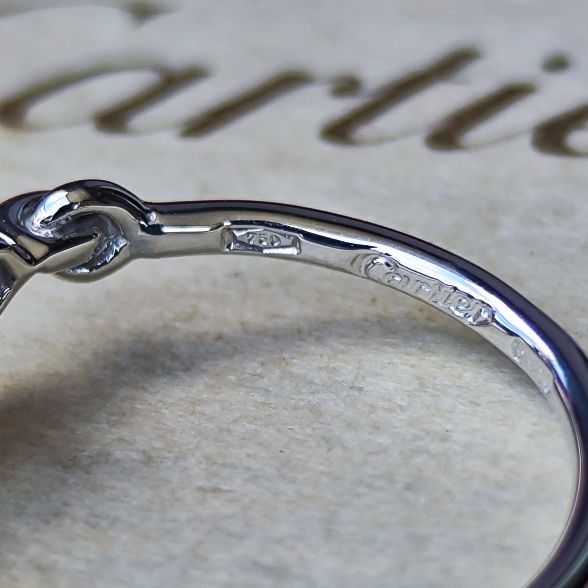 【Vintage Cartier】カルティエ ヒンドゥリング 18金WG 50