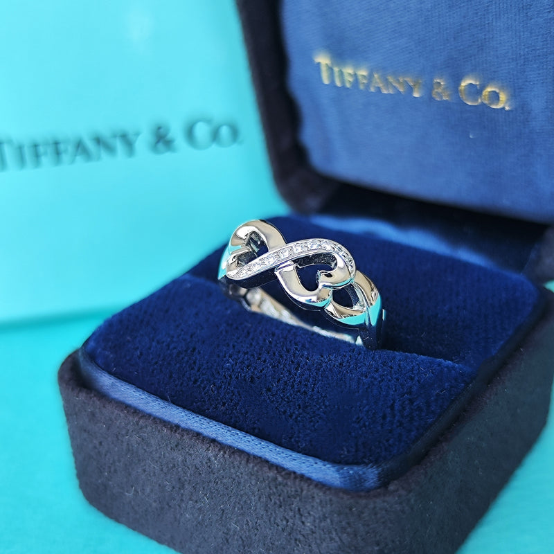 【Tiffany & Co.】ティファニー　指輪　ダブルラビングハート TIFFANY&Co ティファニー ダブルラビングハート ダイヤモンド