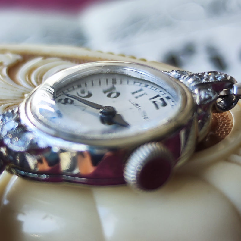 【OH済み】HAMILTON ハミルトン 1950年代 ダイヤモンド 手巻き腕時計