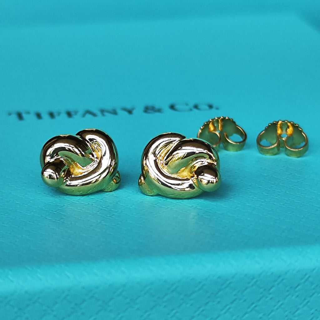 TIFFANY &Co ティファニー ノットピアス 18金YG