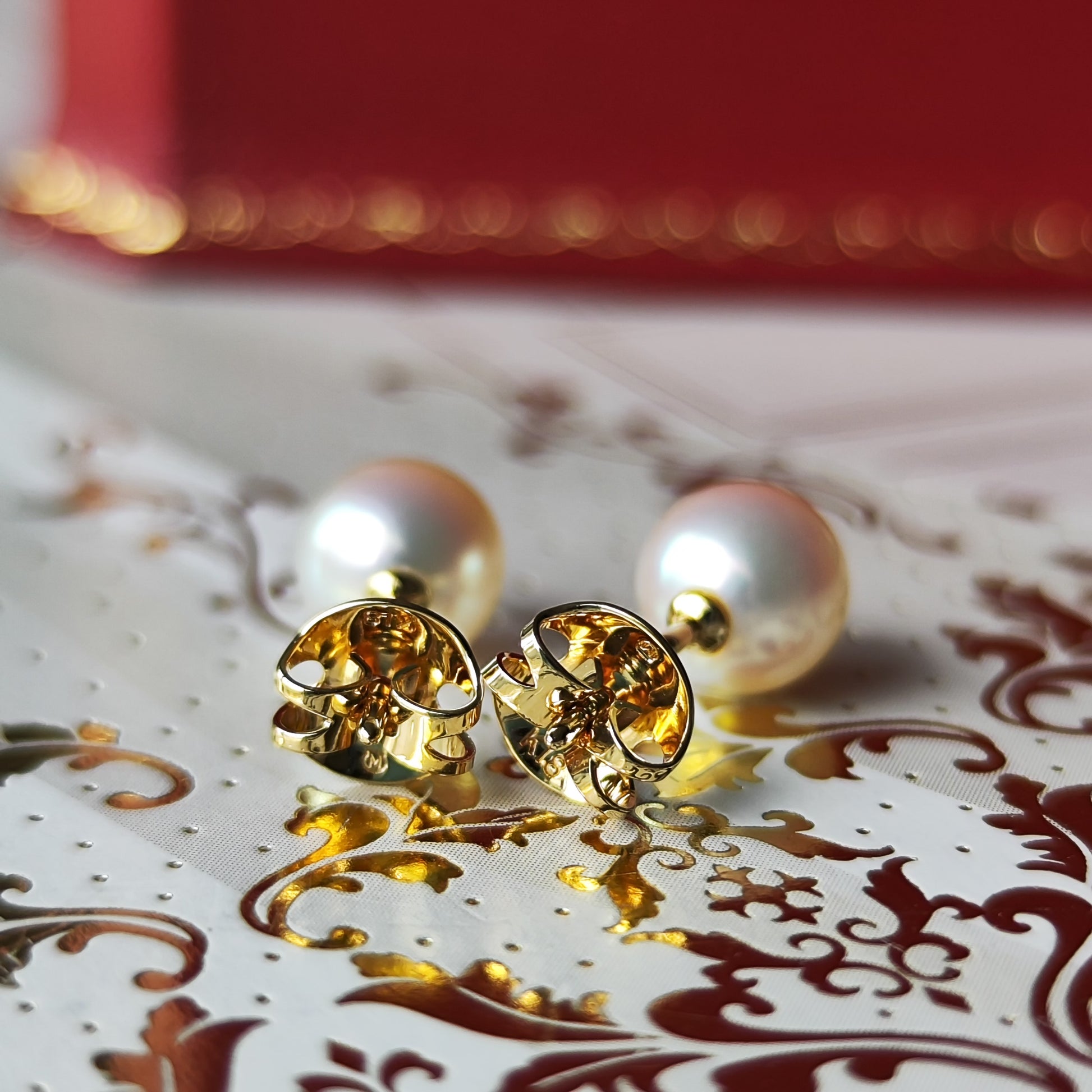 MIKIMOTO ミキモト あこや真珠 18金ピアス