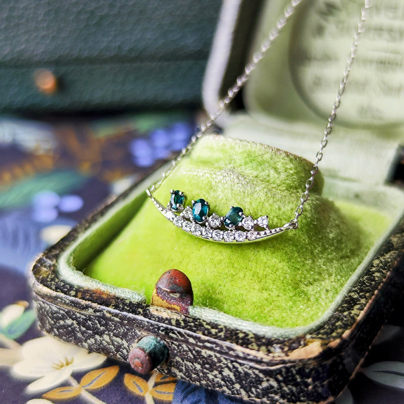 【初期の頃のルース】天然グランディディエライト 天然ダイヤモンド ネックレス