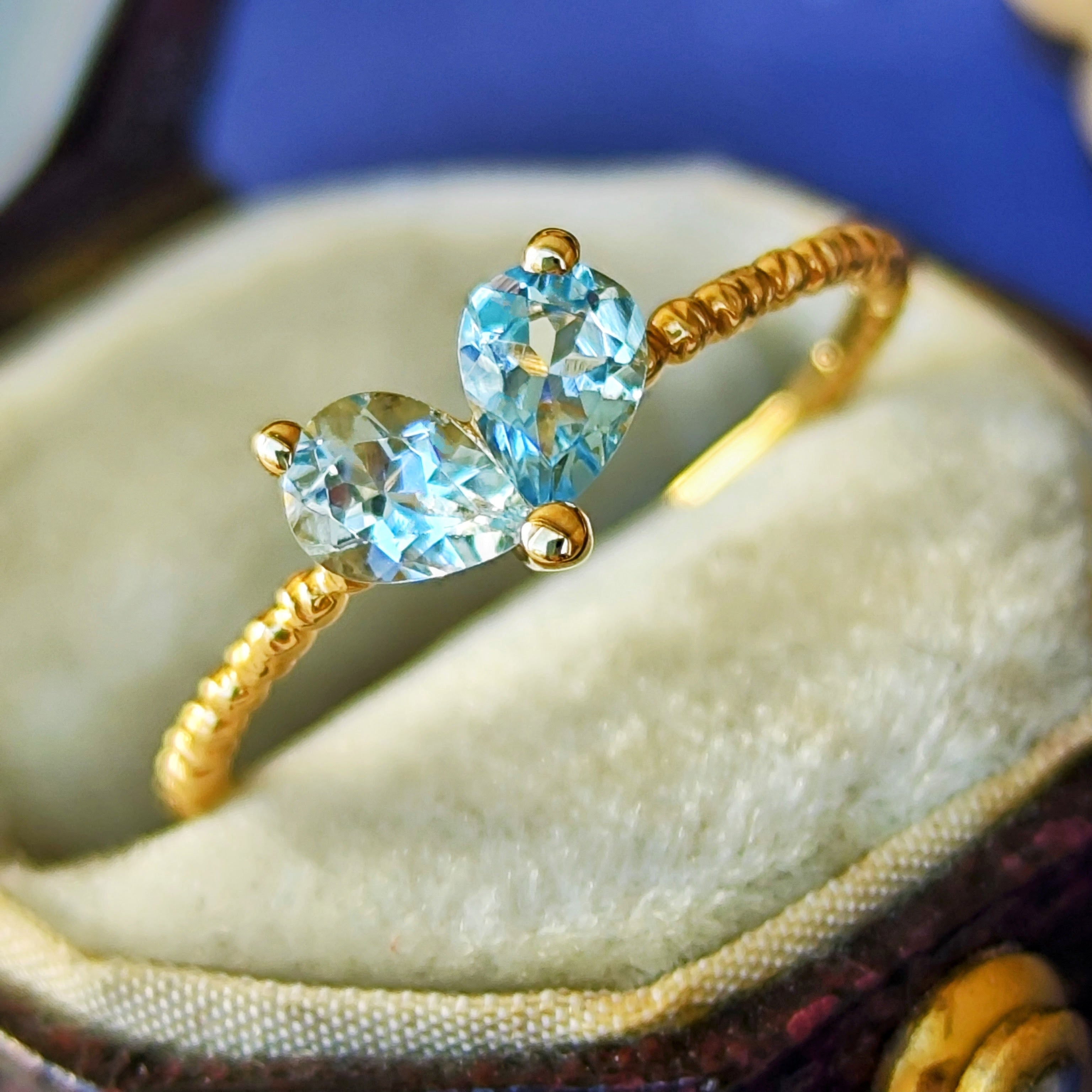 アクアマリン】 ハート シェイプ ハート型