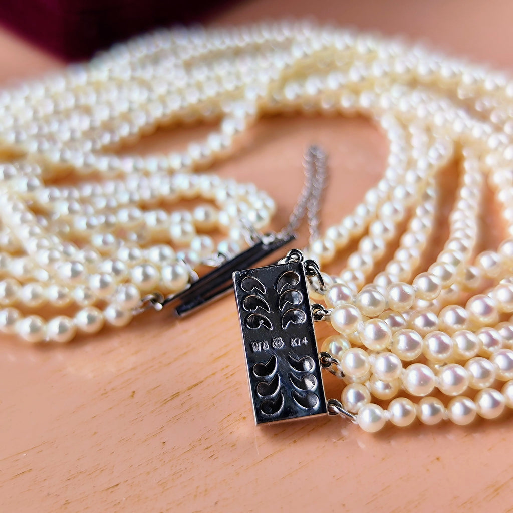 MIKIMOTO ミキモト あこやベビーパール ヴィンテージブレスレット 14金