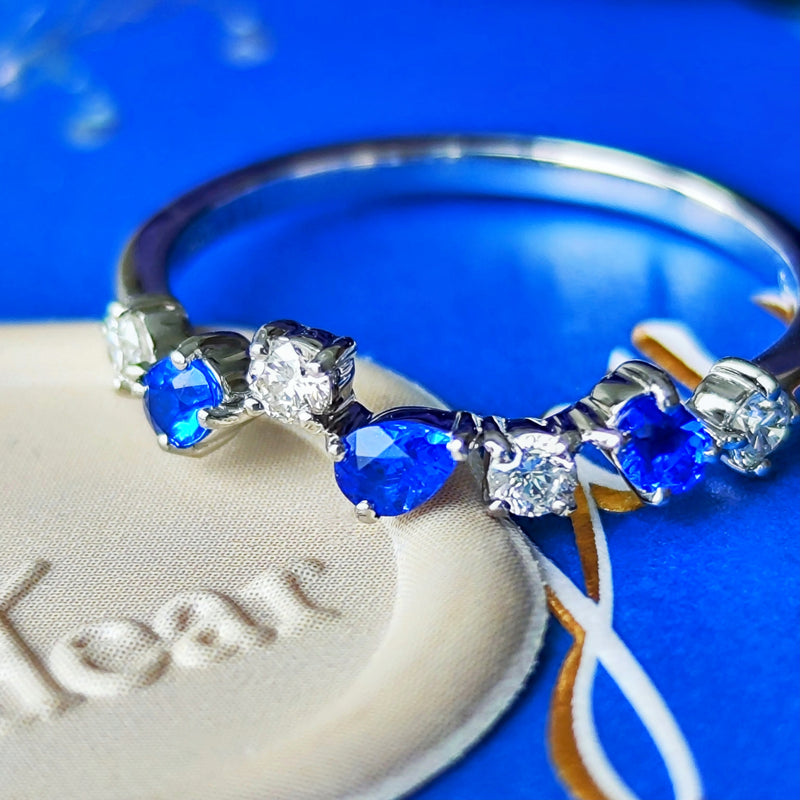 天然アウイナイト 天然ダイヤモンド プラチナリング