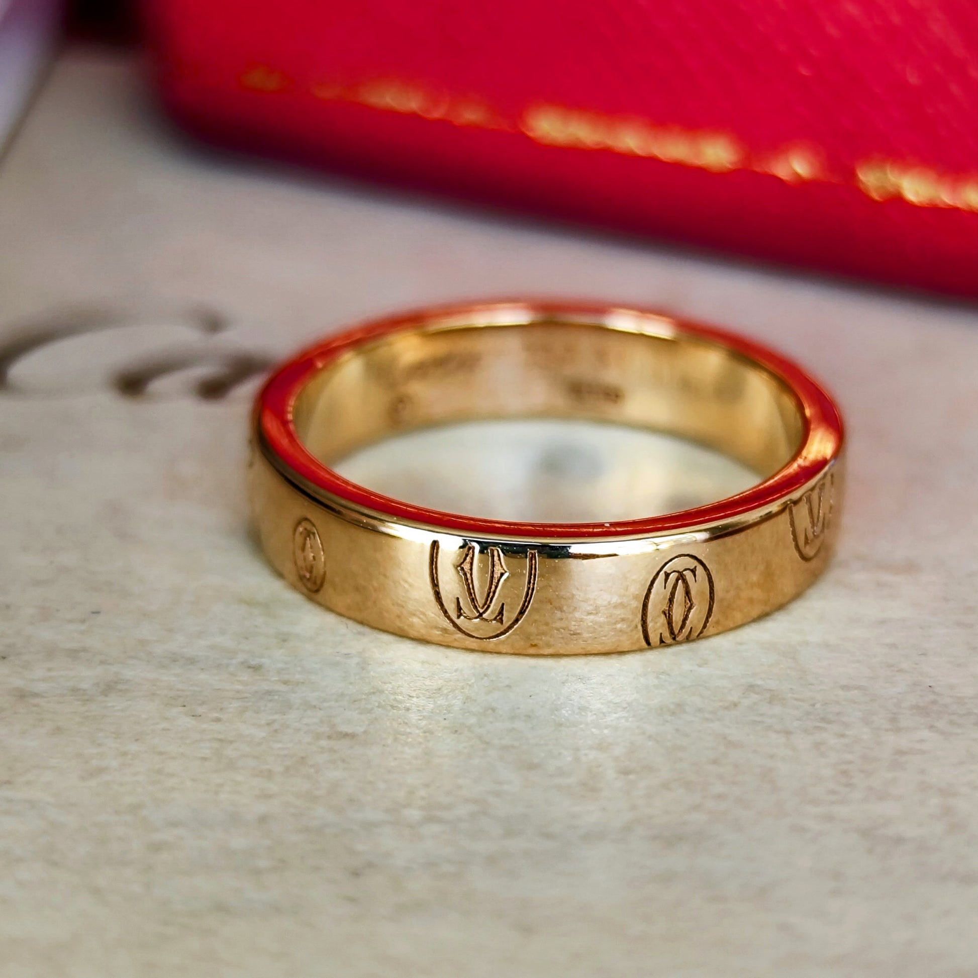 【Cartier 廃盤】カルティエ ハッピーバースデー リング 18金PG 11号