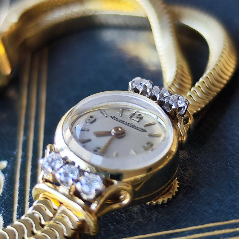 【OH済み】JAEGER LE COULTRE ジャガー・ルクルト バックワインド 金無垢時計