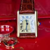 Cartier カルティエ マストタンク クォーツ 純正ベルト 純正尾錠